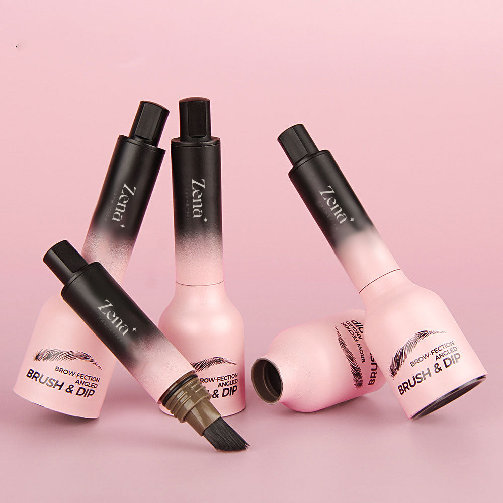 Using the tint side for hair-like strokes and the powder for fullness